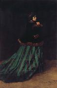 Claude Monet Camille or The Woman with a Green Dress France oil painting artist